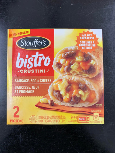 Stouffers Bistro Crustini Breakfast Sausage Egg & Cheese, 240g