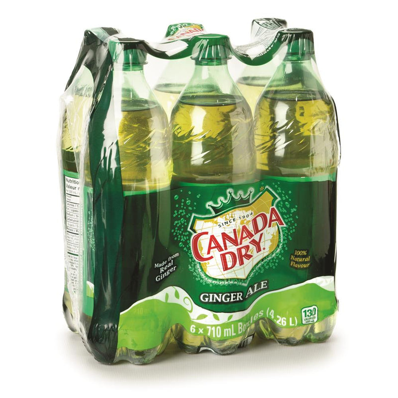Canada Dry Ginger Ale, 6 x 710mL