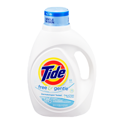 Tide Free & Gentle Detergent, 2.96 litre