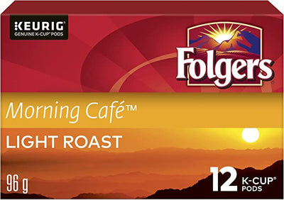 Folgers K-Cup Light Roast Morning Cafe, 96 g, 12 ct