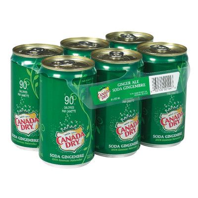 Canada Dry Ginger Ale Soda, 6 x 222mL