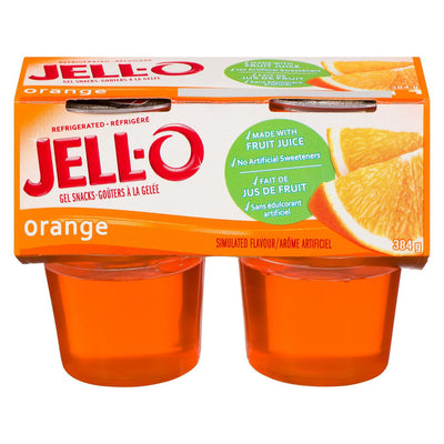 Jell-O Orange Gel Snacks, 384 g