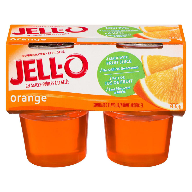 Jell-O Orange Gel Snacks, 384 g