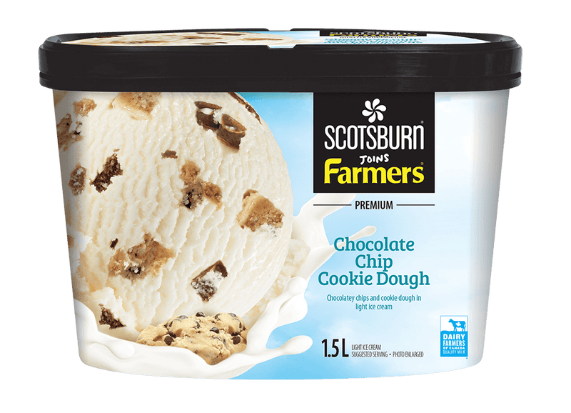 Scotsburn Premium Chocolate Chip Cookie Dough Ice Cream, 1.5L