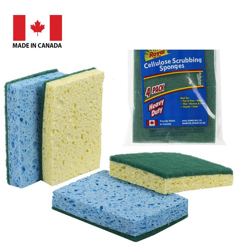 CELLULOSE SCRUBBING  SPONGE 4P