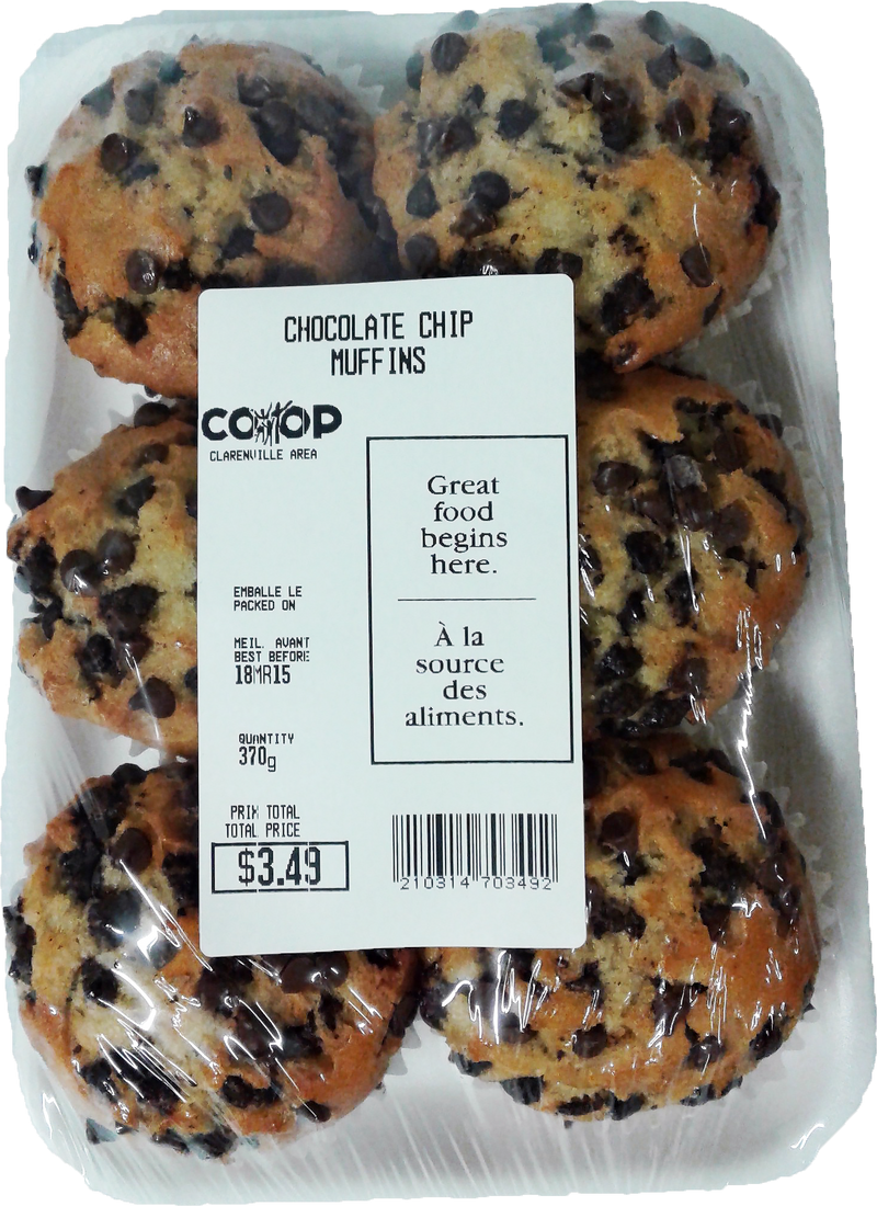 Chocolate Chip Muffins, 6pk