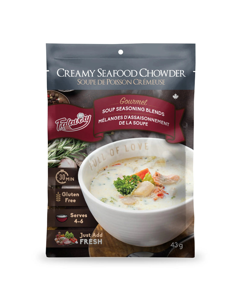 Falavory Creamy Seafood Chowder Gourmet Soup Seasoning Mix, 43 g