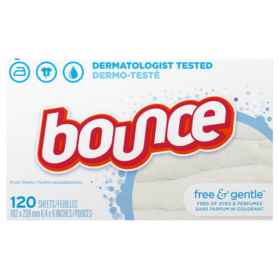 Bounce Free & Gentle Dryer Sheets, 120ct