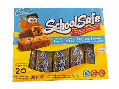 School Safe Mini Chocolate Chip Banana Bread, 800 g