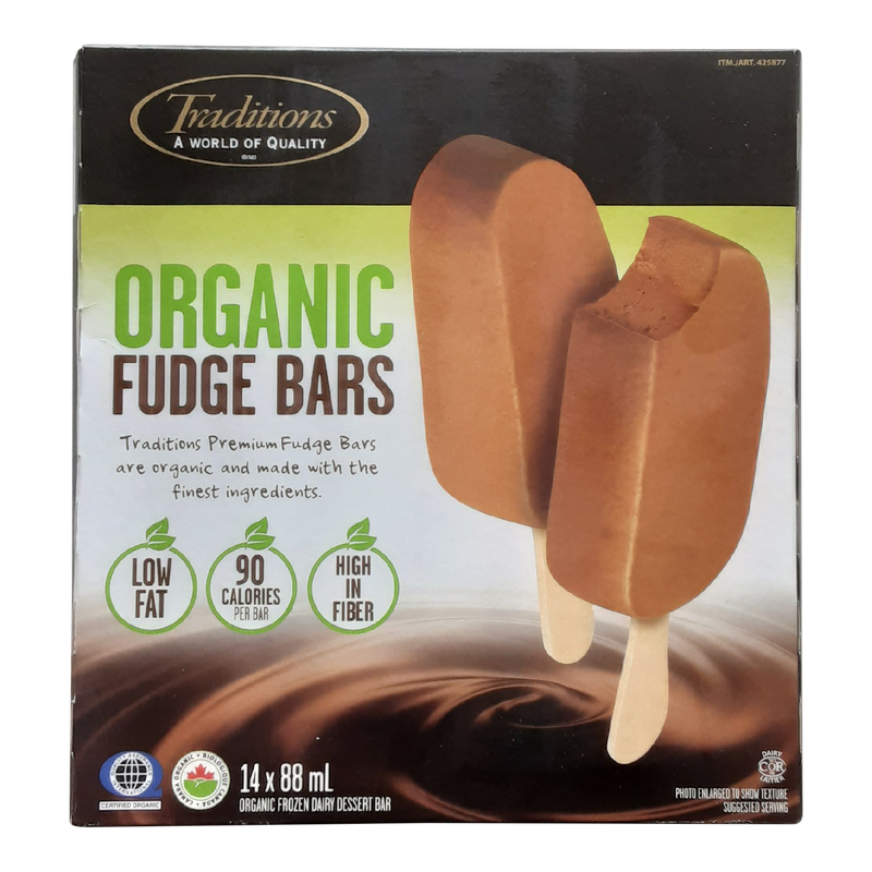 Traditions Organic Fudge Bars, 88 mL, 14 ct