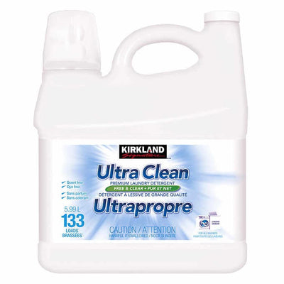 KIRKLAND FREE & CLEAR ULTRA CLEAN LAUNDRY DETERGENT, 5.99 L