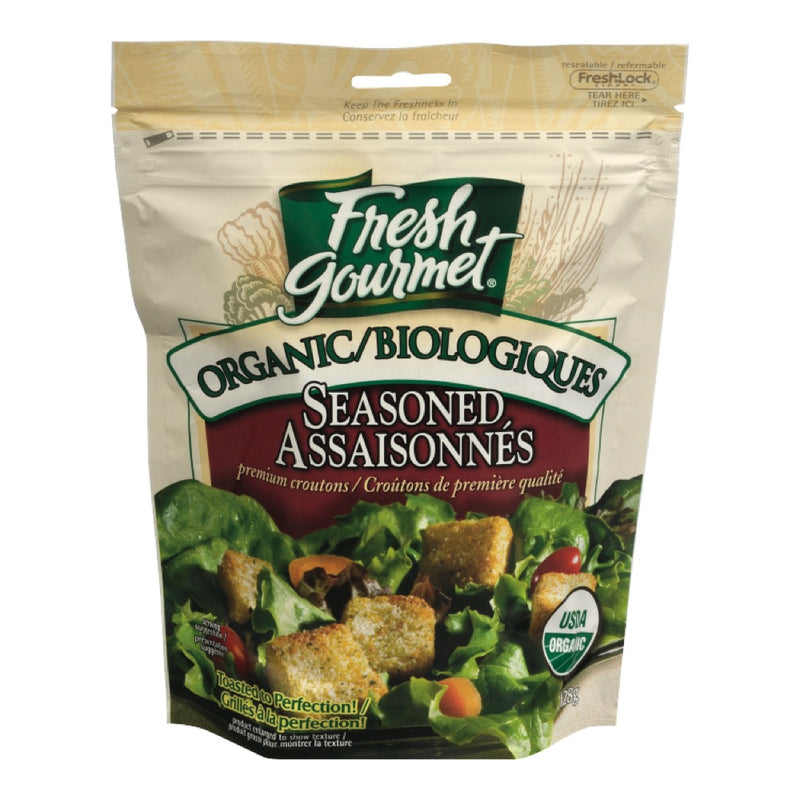 Fresh Gourmet Organic Seasoned Premoum Croutons, 128 g