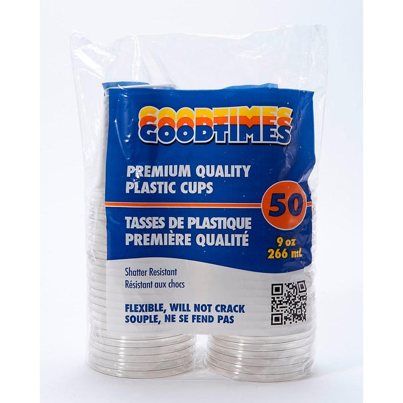 Goodtimes Premium Quality 9oz Plastic Cups, 50 ct
