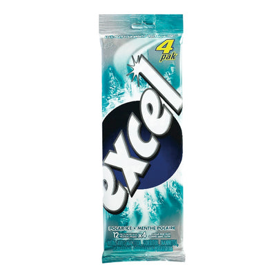 Excel Sugar Free Polar Ice Gum, 4 x 12 pieces