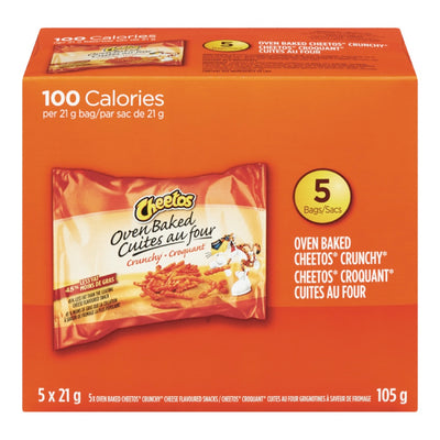 Cheetos Oven Baked Crunchy Snack Bags, 21 g, 5 ct