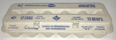 Newfoundland Extra Large White Eggs, 12 ct