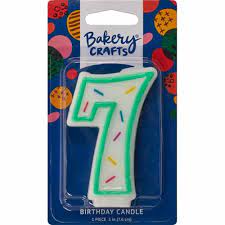 Bakery Crafts Number 7 Birthday Candle