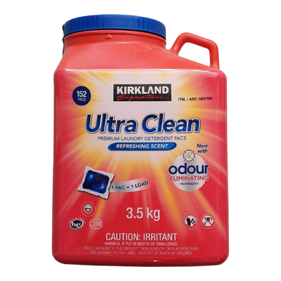 Kirkland Ultra Clean Laundry Detergent Pods, 152 ct