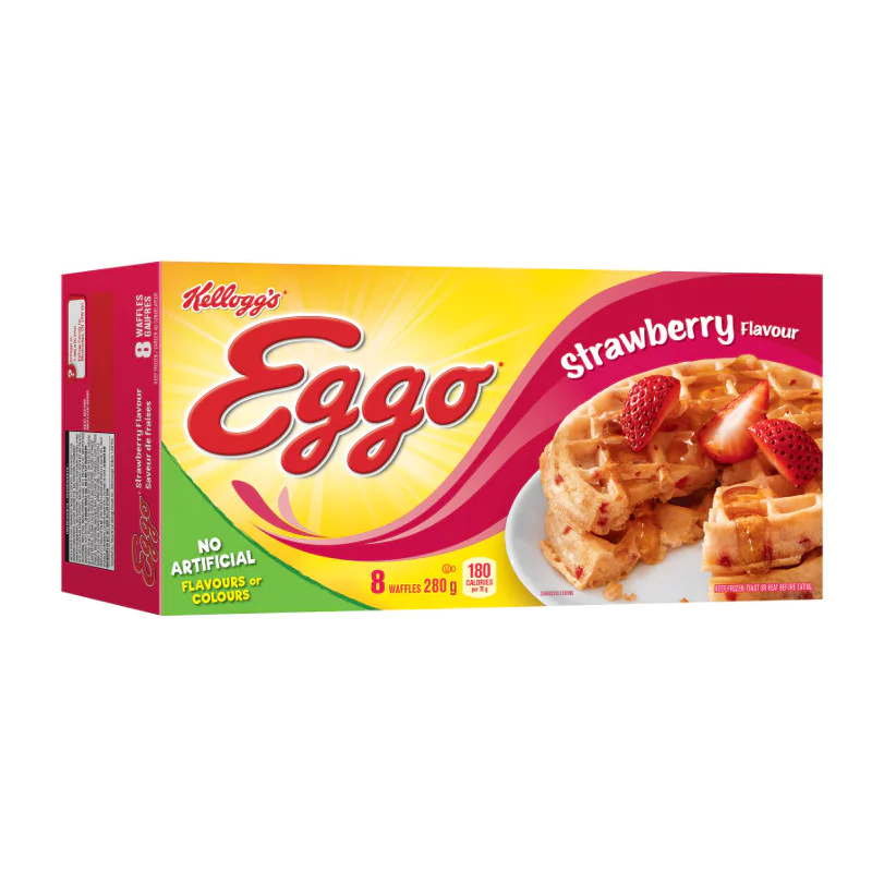 Kellogg's Eggo Strawberry Waffles, 280 g