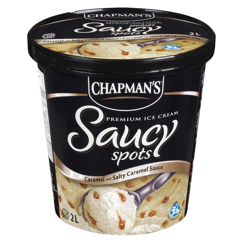 Chapman's Saucy Spots Caramel with Salty Caramel Sauce Premium Ice Cream, 2L