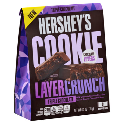 Hershey's Triple Chocolate Cookie Layer Crunch, 9 bars
