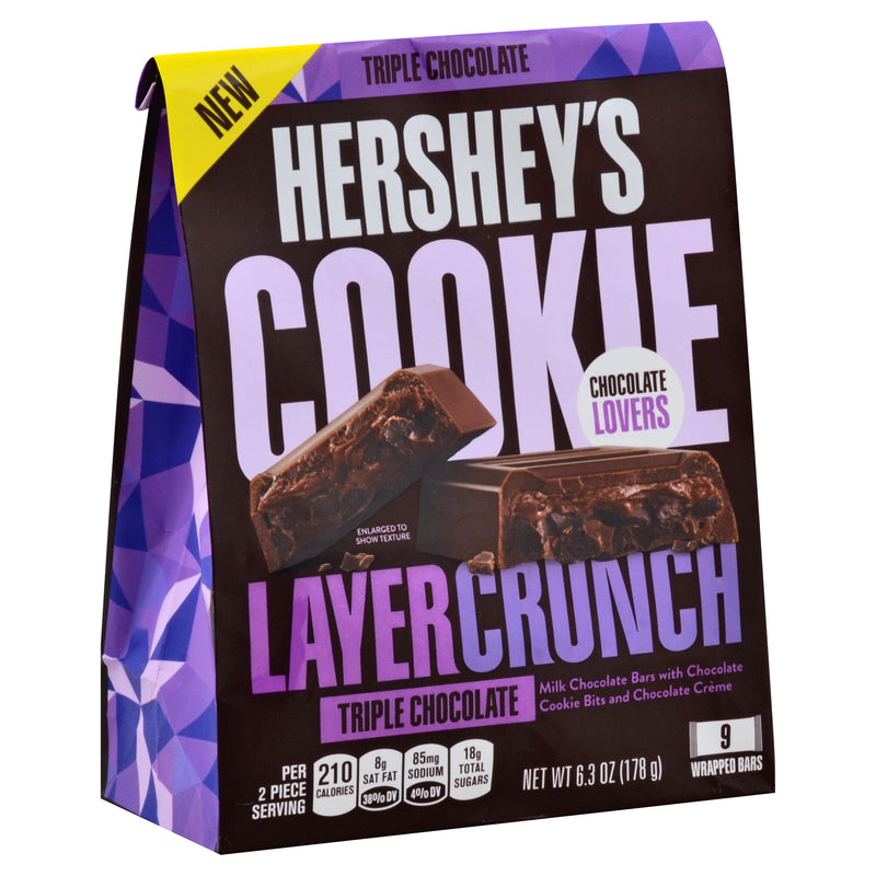 Hershey's Triple Chocolate Cookie Layer Crunch, 9 bars