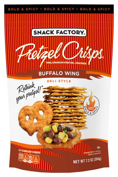 Snack Factory Pretzel Crisps Buffalo Wing Deli Style, 199 g