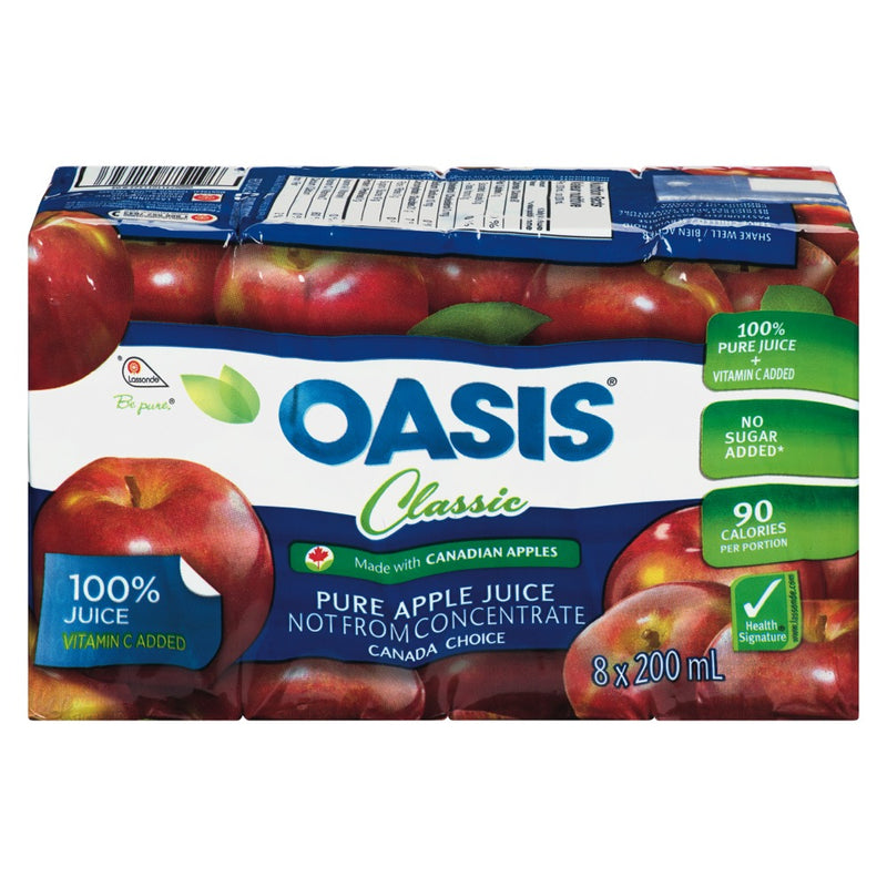 Oasis Pure Apple Juice, 8 x 200 mL