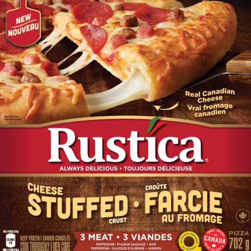 Rustica Cheese Stuffed Crust 3 Meat Pizza, 702 g
