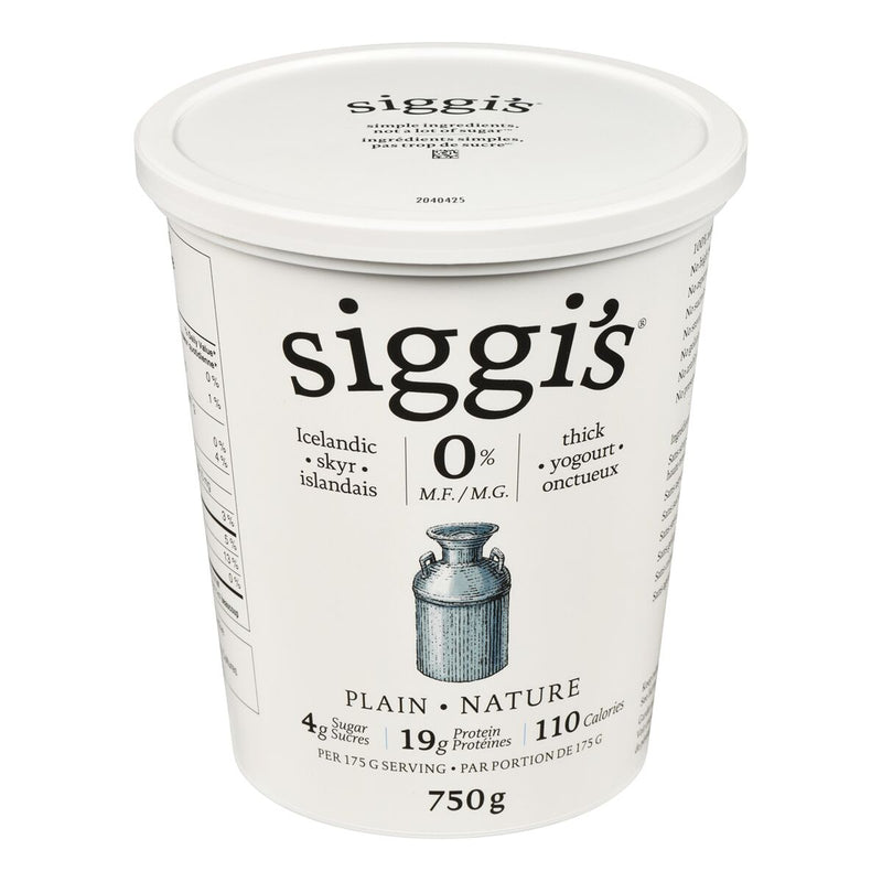 Siggi's Icelandic Thick Plain Yogurt, 750 g