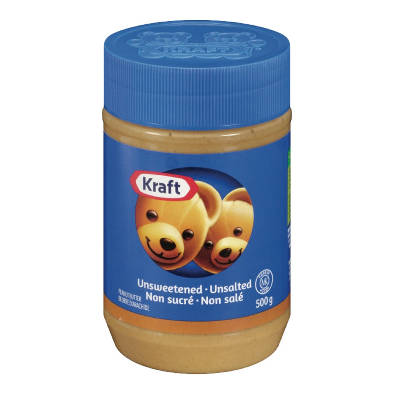 Kraft Unsweetened Unsalted Peanut Butter, 500 g