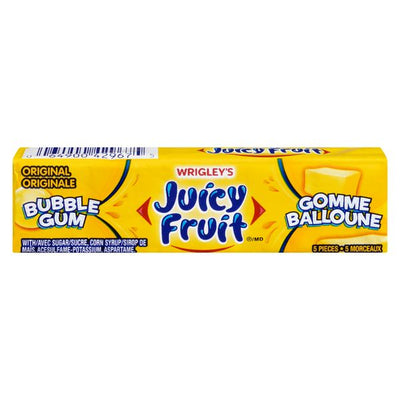 Juicy Fruit Original Bubble Gum, 5 pieces