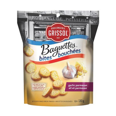 Grissol Garlic Parmesan Baguettes Bites, 130 g