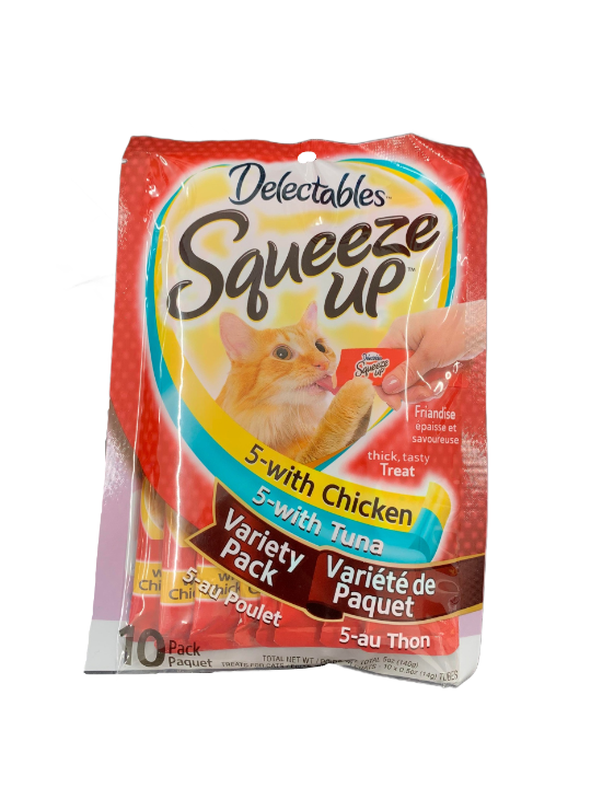 Delectables Squeeze Ups Chicken & Tuna Variety Pack, 10 x 14 g