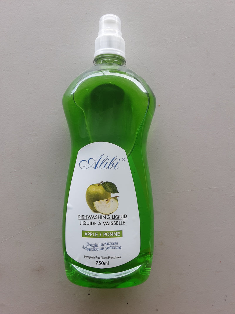 Alibi Dish Liquid Green Apple, 750 mL