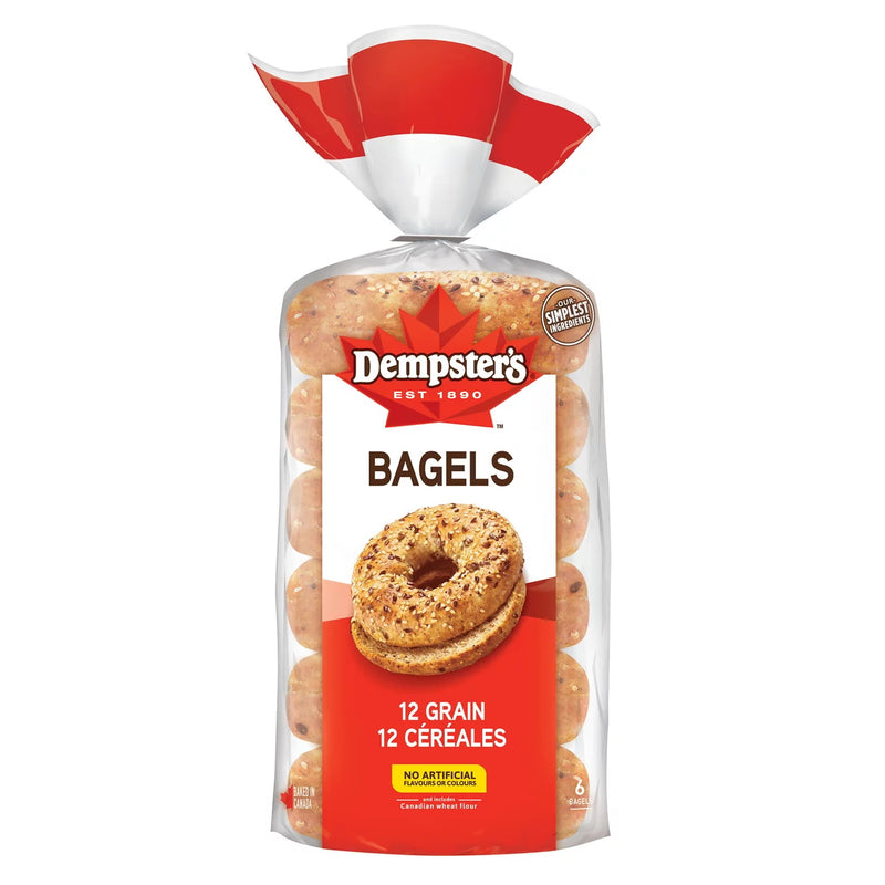 Dempster's 12 Grain Bagels, 6 count
