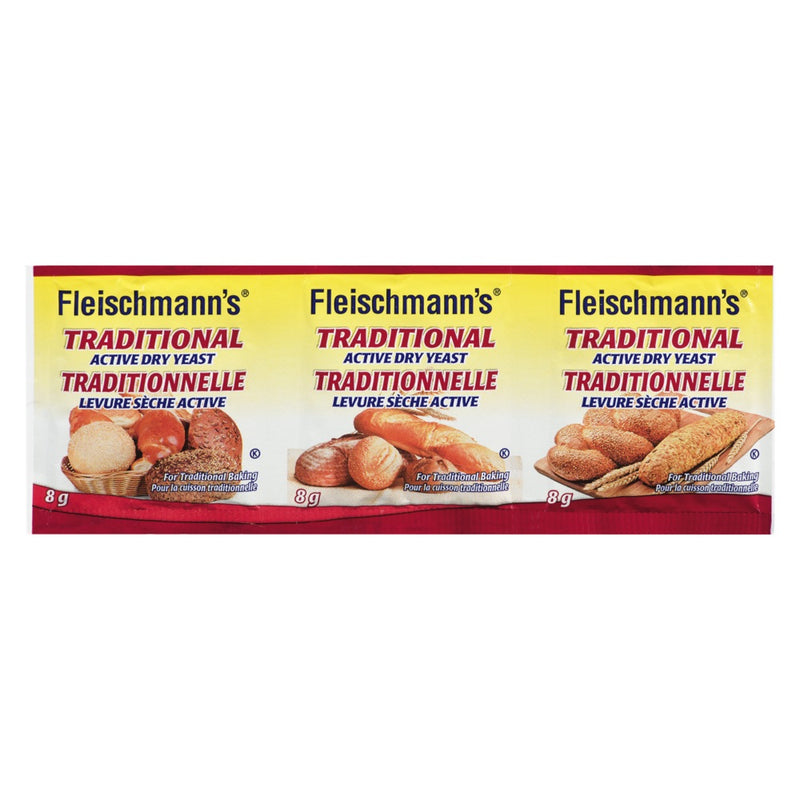 Fleischmann's Traditional Active Dry Instant Yeast, 8 g