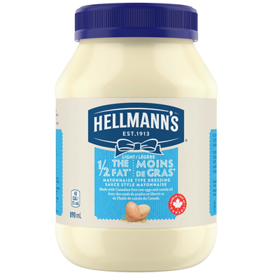 Hellmann's 1/2 The Fat Mayonnaise, 890mL