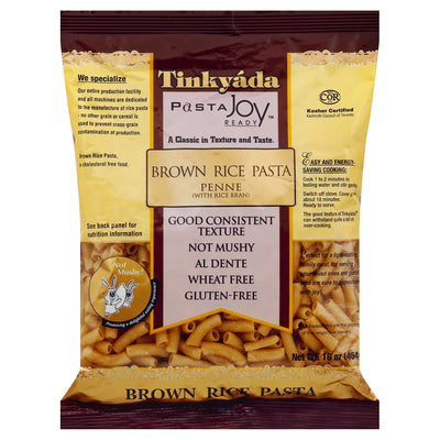 Tinkyada Pasta Joy Ready Brown Rice Bran Penne Pasta, 454 g