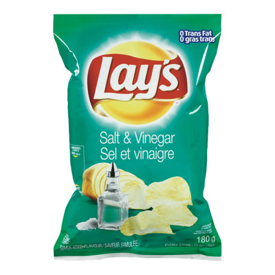 Lay's Salt & Vinegar Potato Chips, 165 g