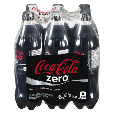 Coca Cola Zero, 6 x 710 mL