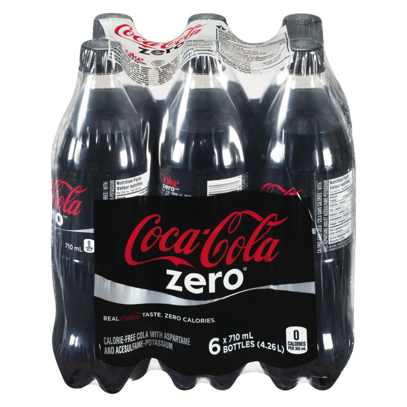 Coca Cola Zero, 6 x 710 mL