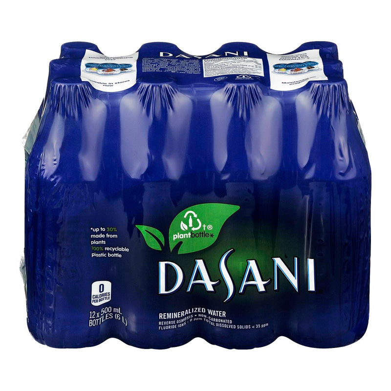 Dasani Remineralized Water, 500 mL, 12 ct