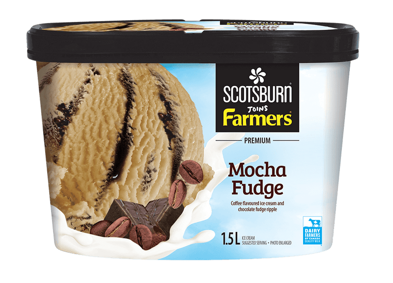 Scotsburn Premium Mocha Fudge Ice Cream, 1.5 L