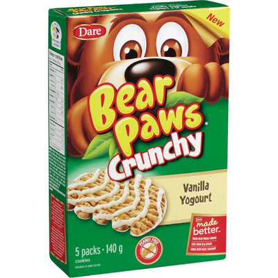 Dare Bear Paws Crunchy Vanilla Yogourt Cookies, 140 g