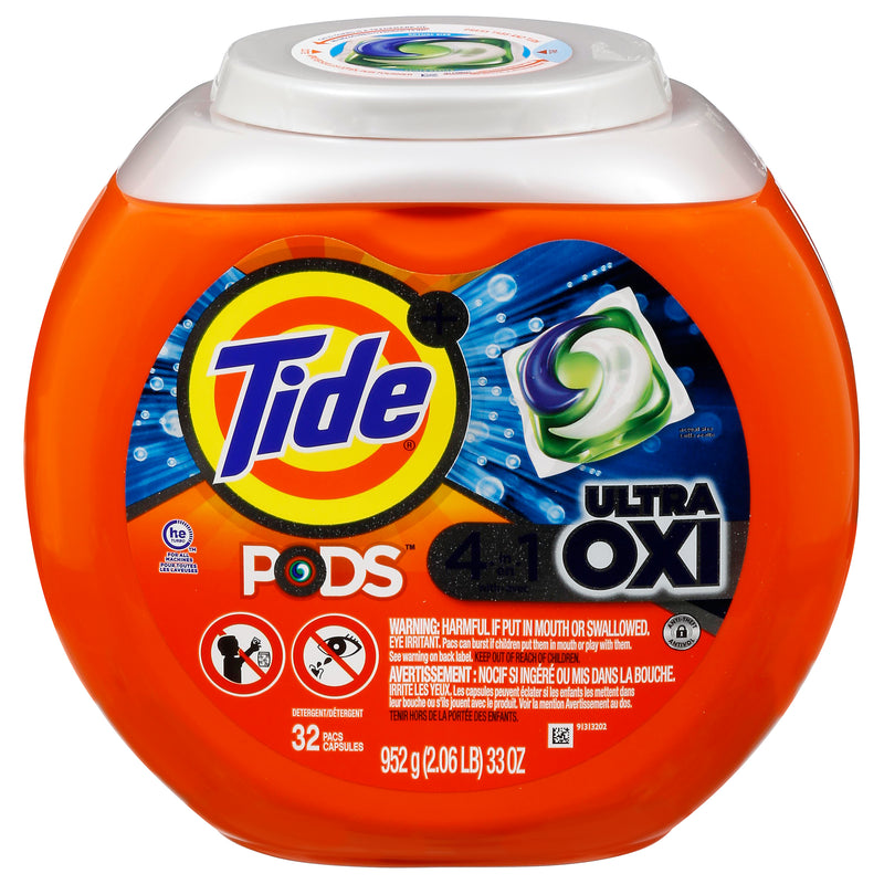 Tide Pods Ultra Oxi Laundry Detergent, 32ct