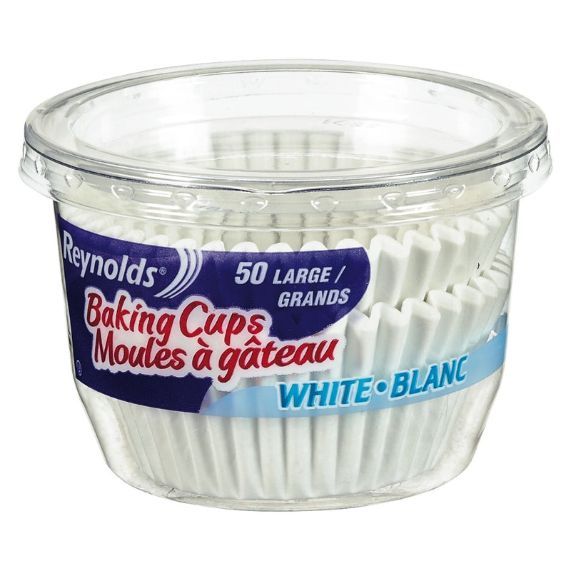 Reynolds Large White Baking Cups, 50 count