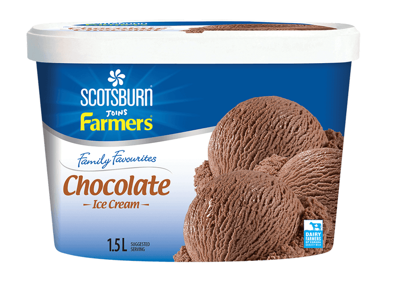 Scotsburn Family Favorites Chocolate Ice Cream, 1.5 L