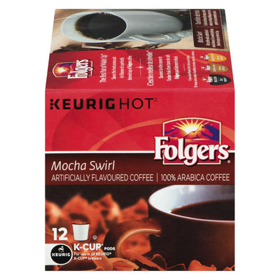 Folgers Keurig Mocha Swirl Coffee, 108 g (12ct)