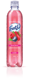 Fruit 2.O Mixed Berry Sparkling Water, 502mL